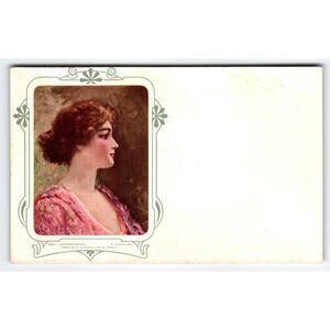 Contemplation Women Beck Advertising Postcard Cosmopolitan Relief Camden NJ 1908